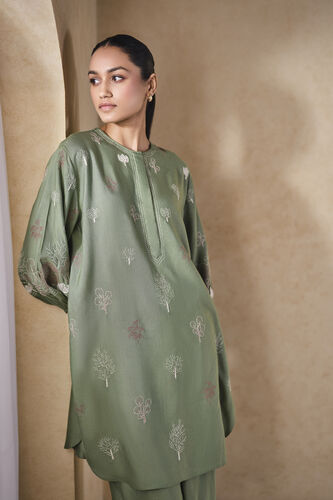 Dream Hand-embroidered Kantha Co-ord - Sage, Sage, image 7